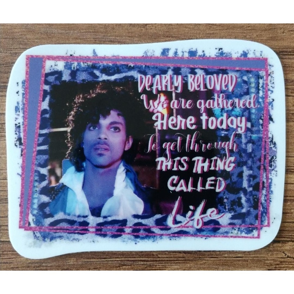 Prince Vinyl Sticker Dearly Beloved Let's Go Crazy Laptop Hydroflask Decal